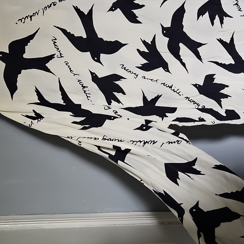 Mondi Vintage Black and White Bird Print Blouse - Picture 11 of 16
